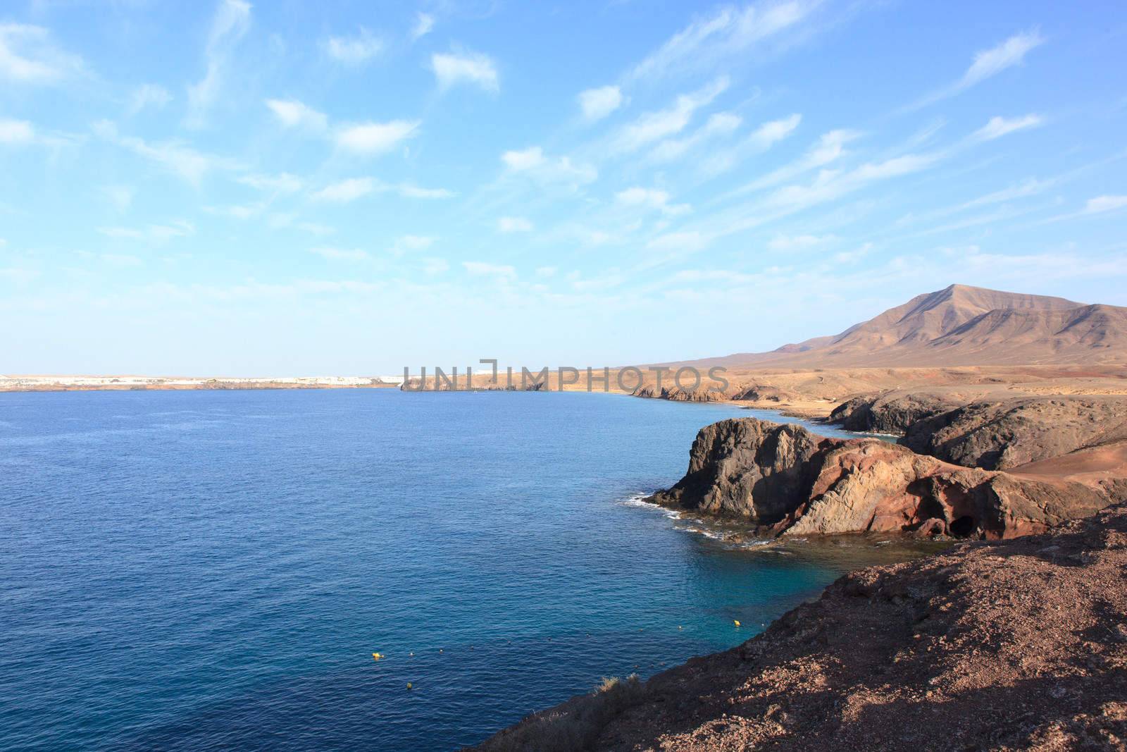 The picture belongs to a series of beautiful and regular Papagayo resort on the island of Lanzarote, Spain