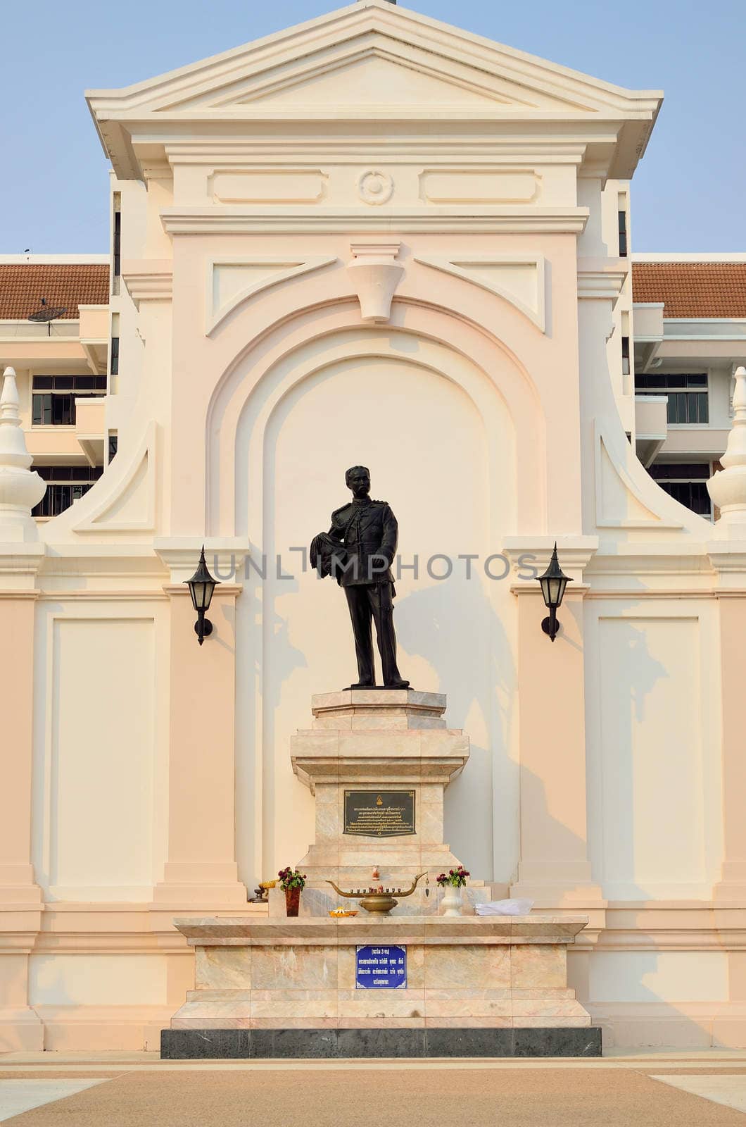 King RAMA V sculpture at Udon Thani City hall, Thailand by pixbox77