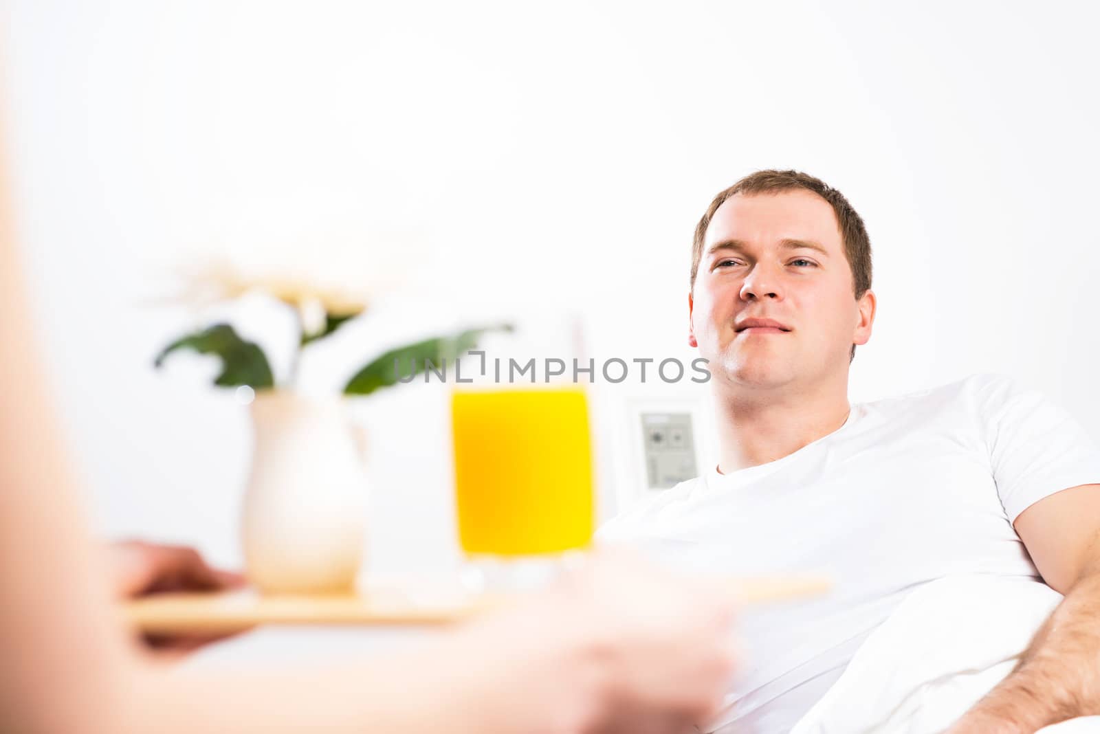 woman brought her boyfriend breakfast in bed by adam121