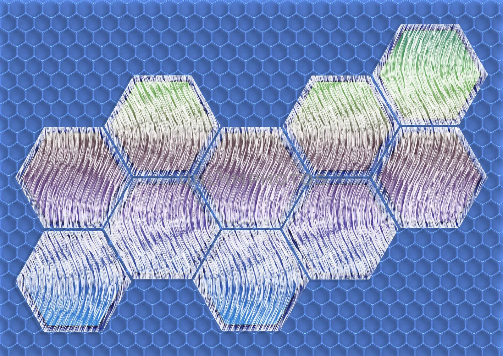 abstract hexagonal science background with molecule structure