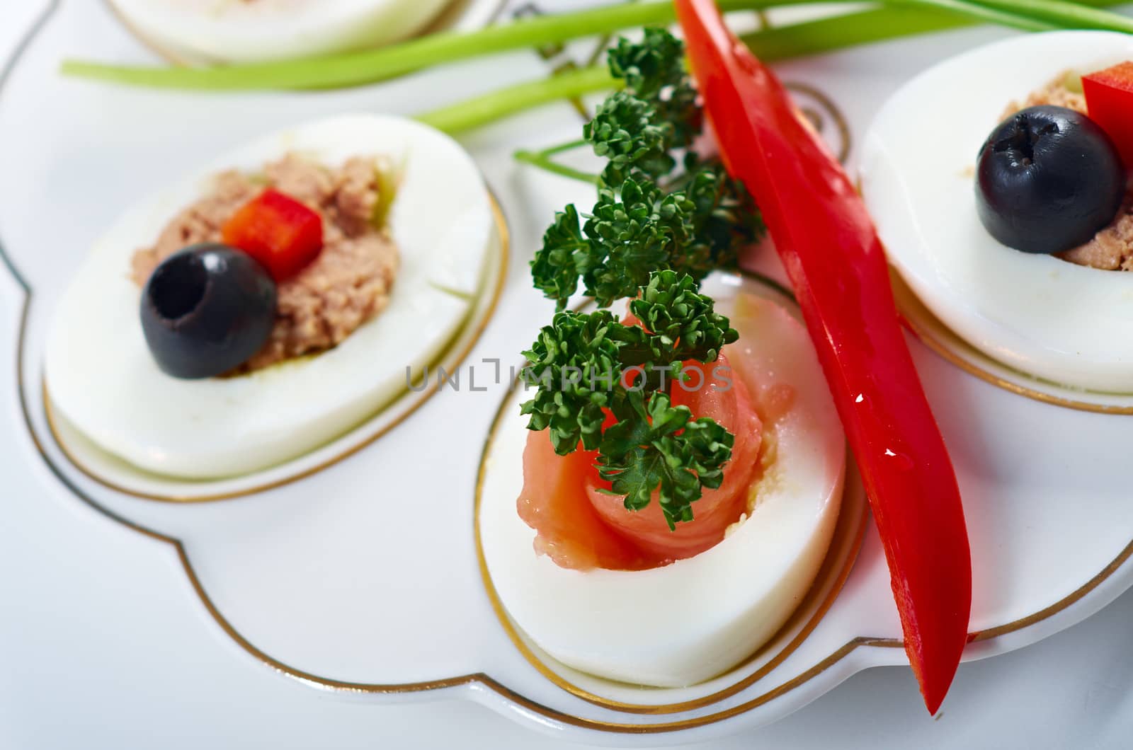 stuffed eggs with salmon