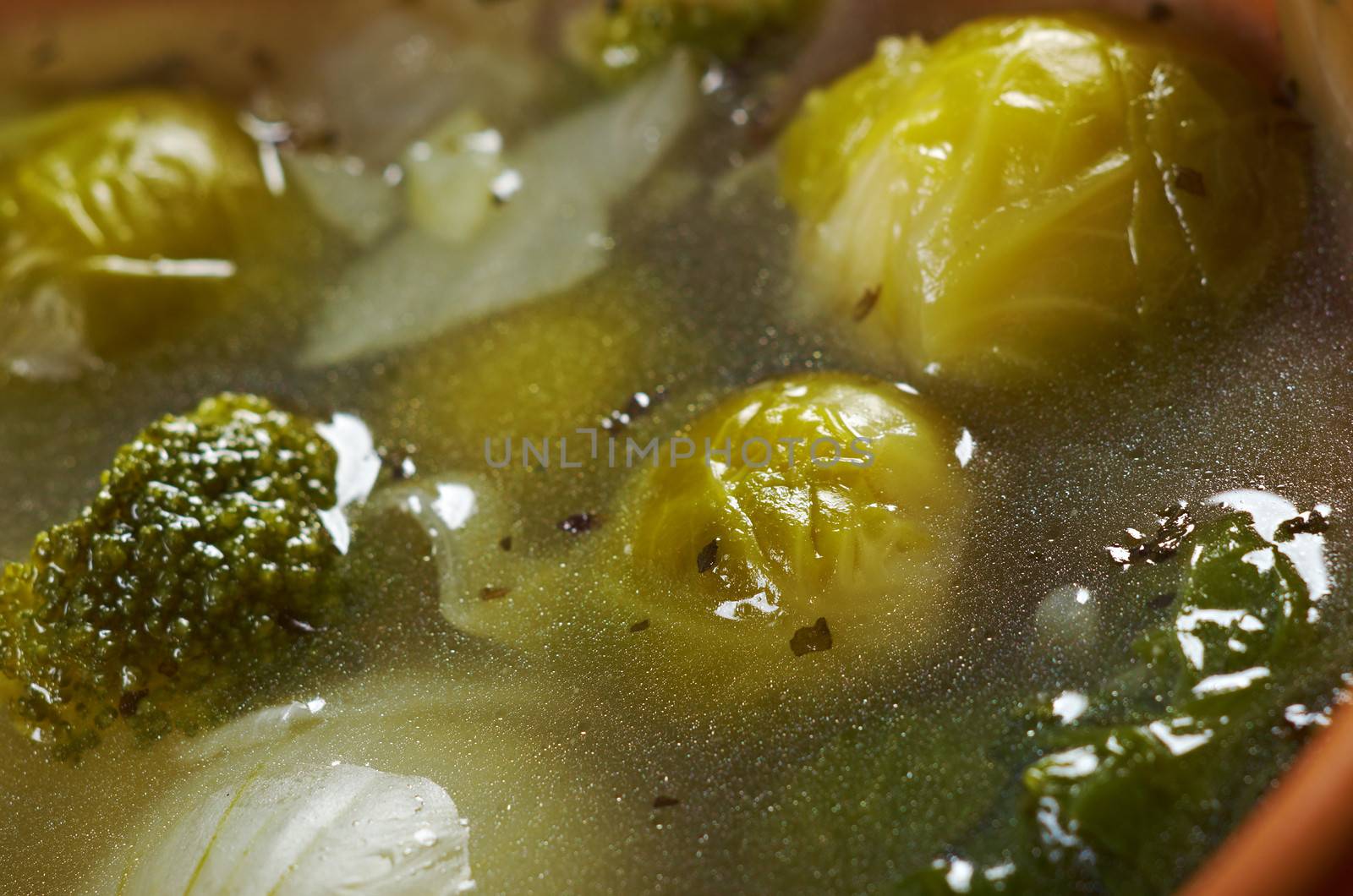 italian farm-style soup mixture of  cabbage