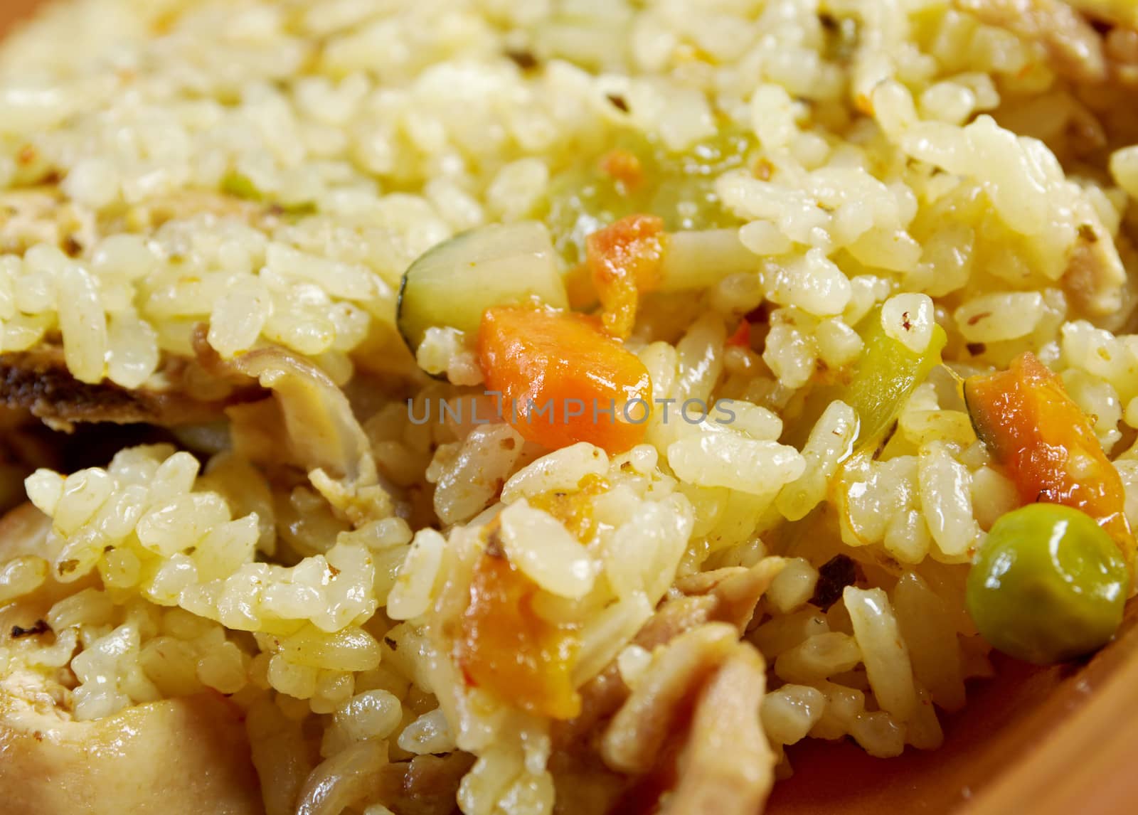 chicken l pilaf.close up