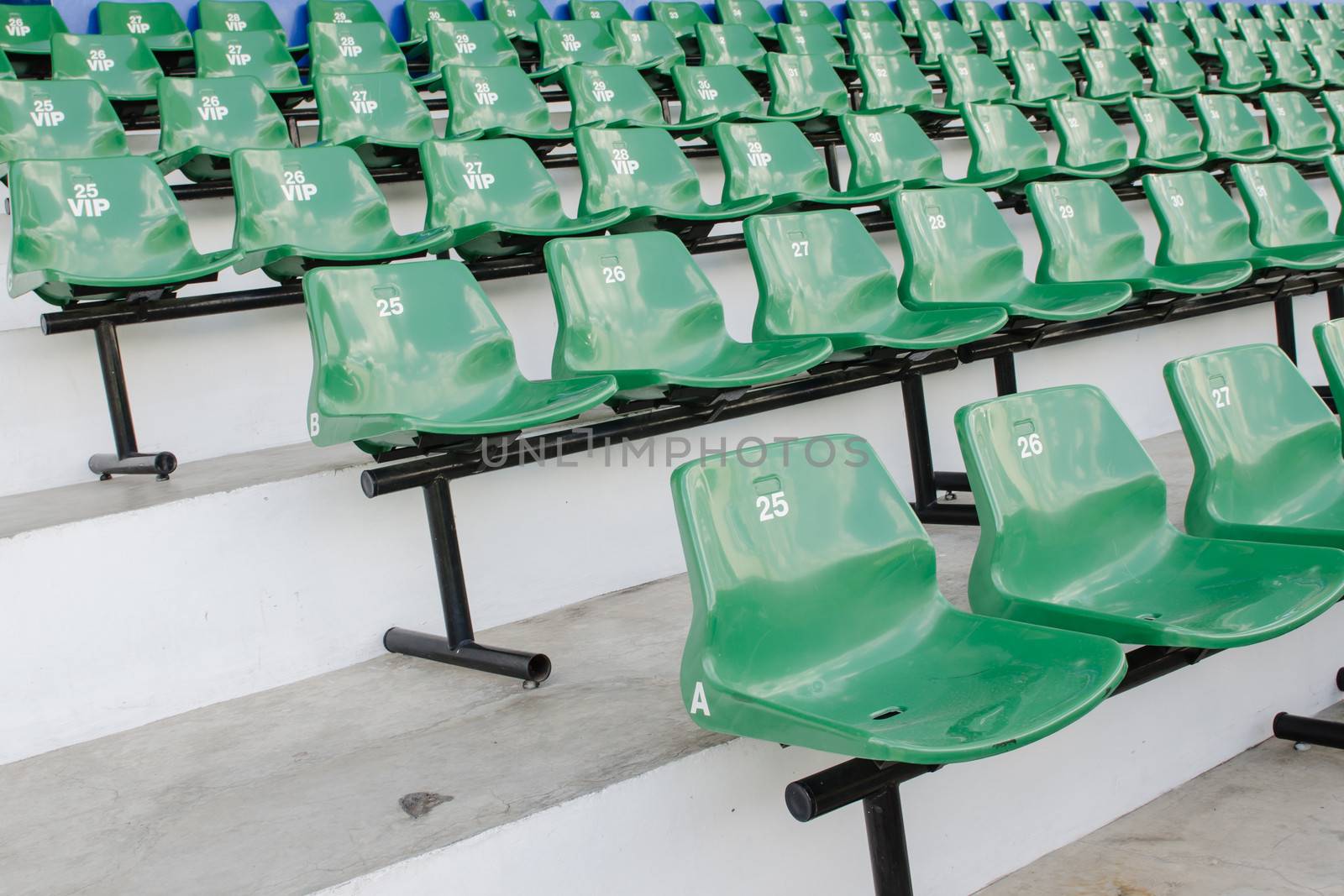 green football Stadium seats 