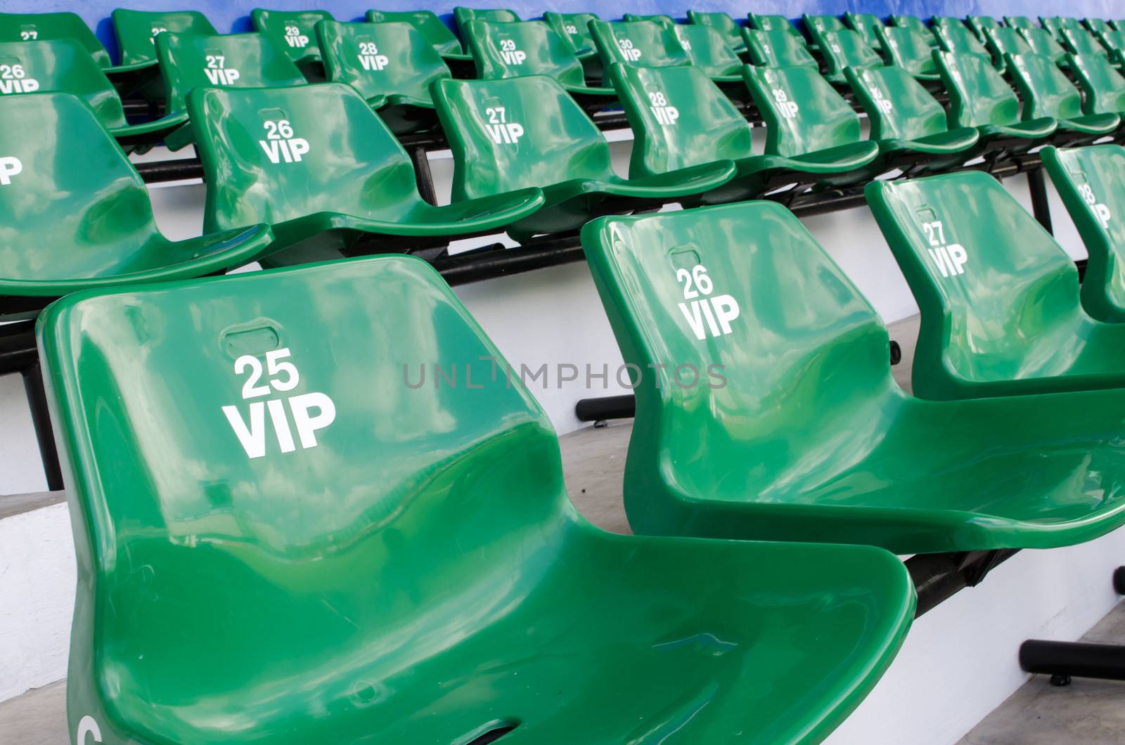 green football Stadium seats 