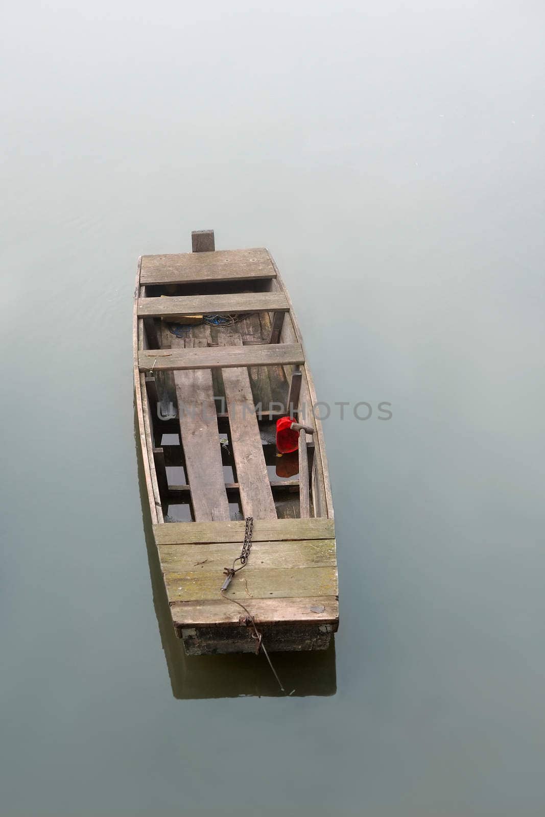 Old fishing boat on water