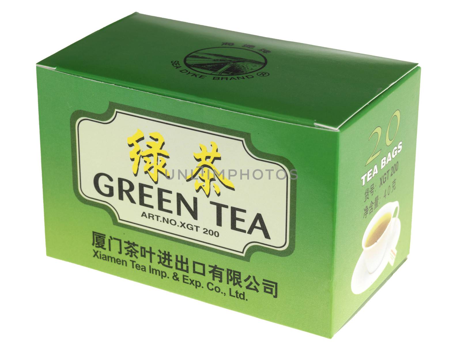 Box of Green Tea Bags by Whiteboxmedia