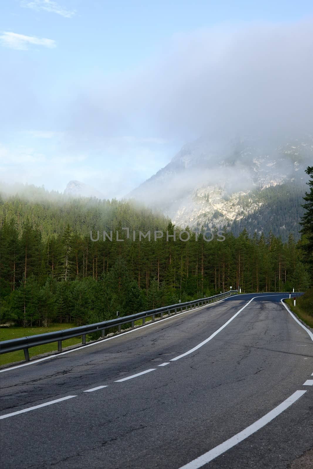 Scenic road in the Dolomites