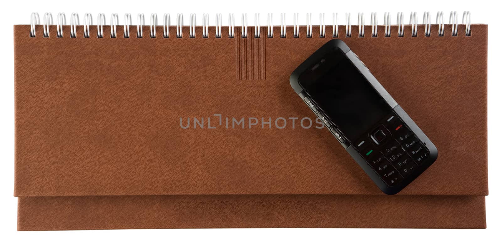 notepad and mobile phone
