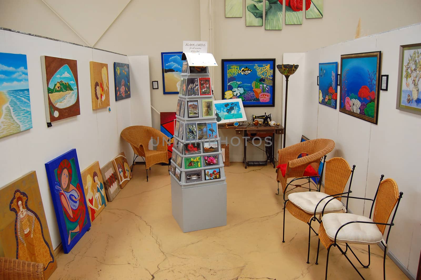 Art gallery interior, Dargaville, New Zealand