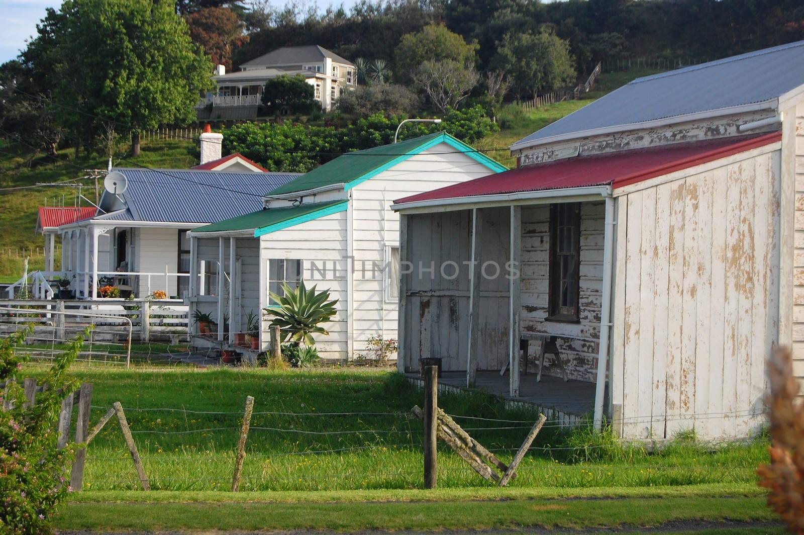 Old retro timber houses by danemo