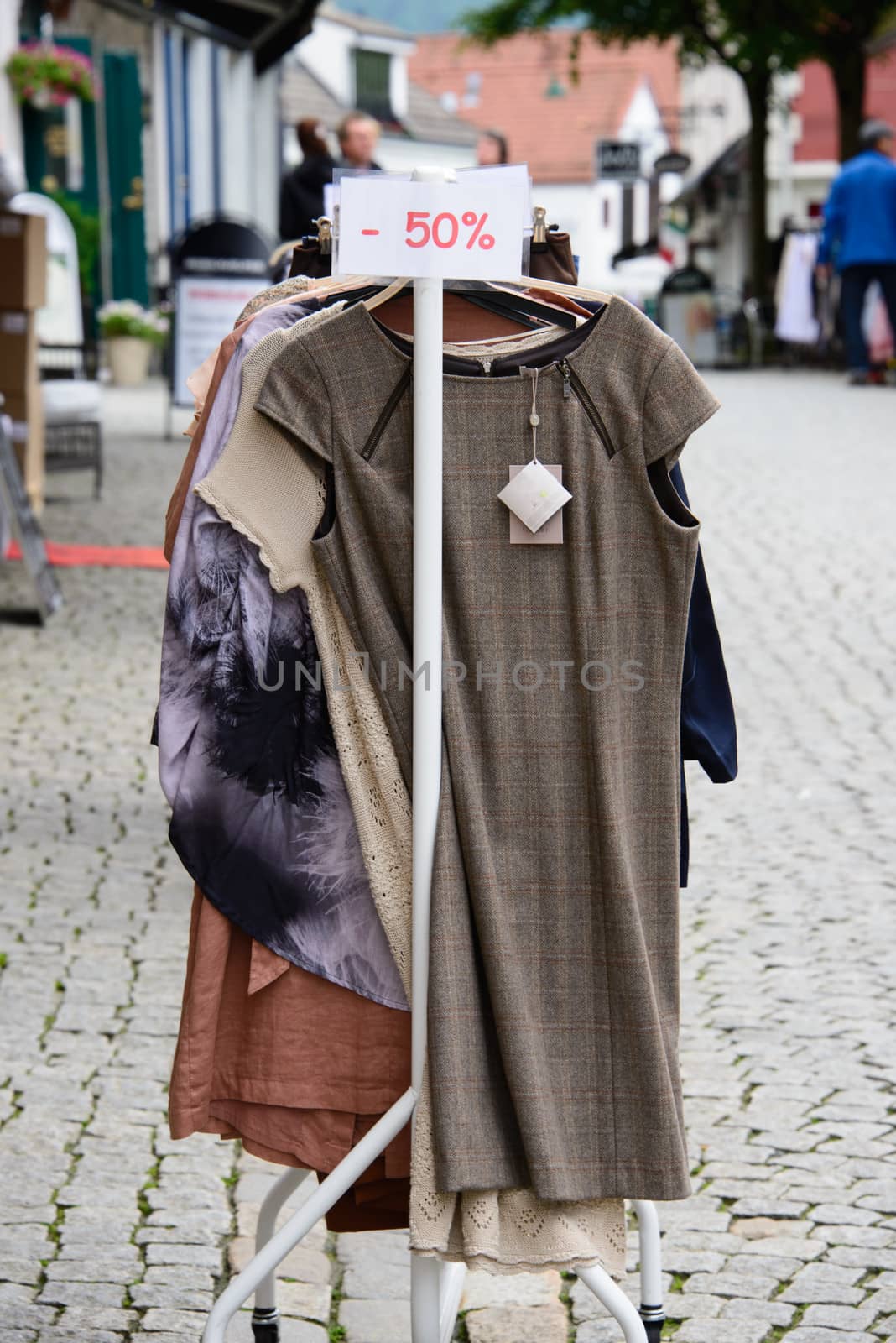 Clothes for sale on the street