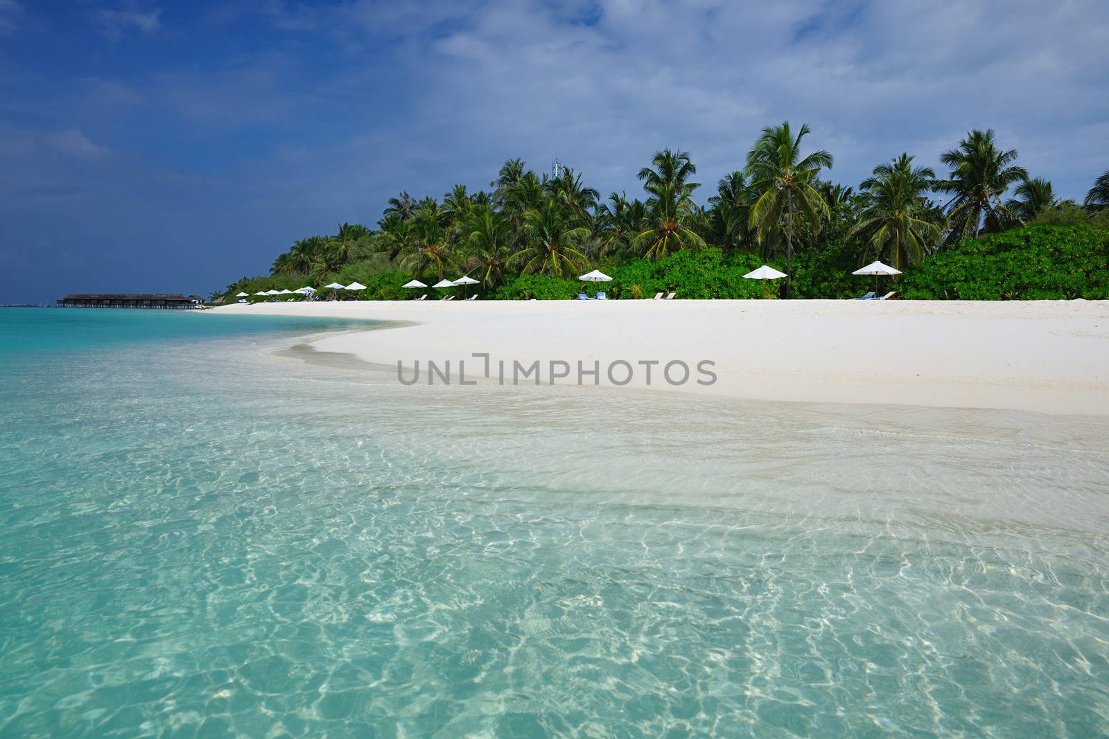 Beautiful island beach at Maldives