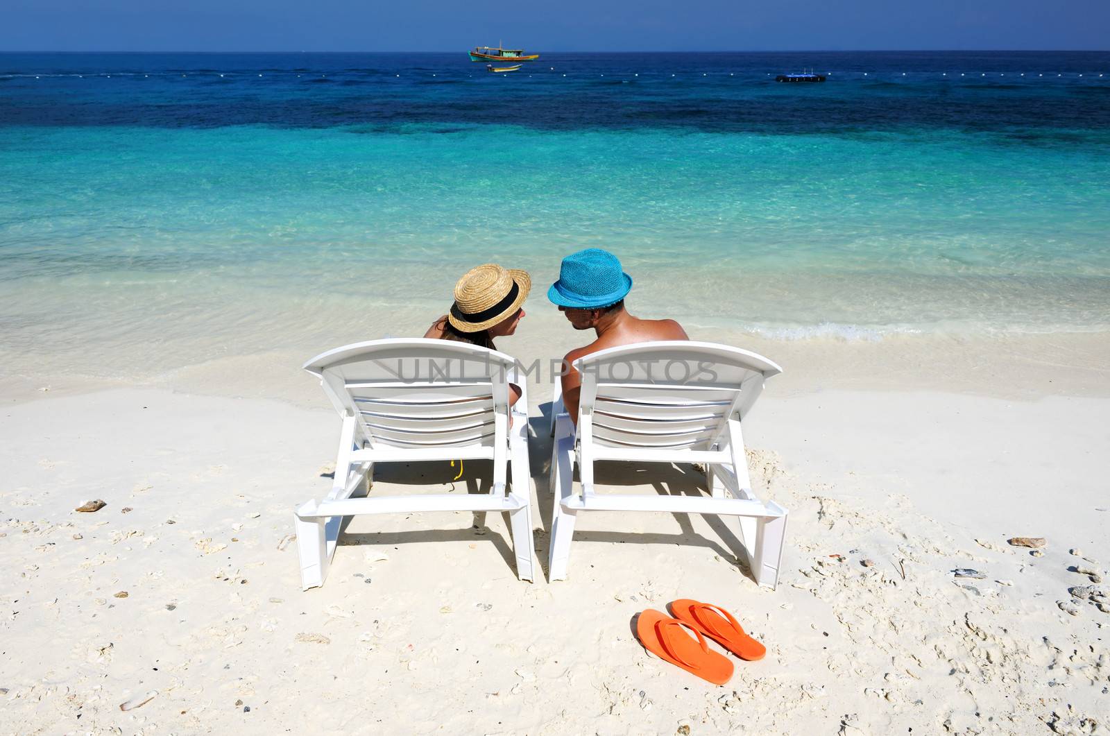 Couple on a tropical beach