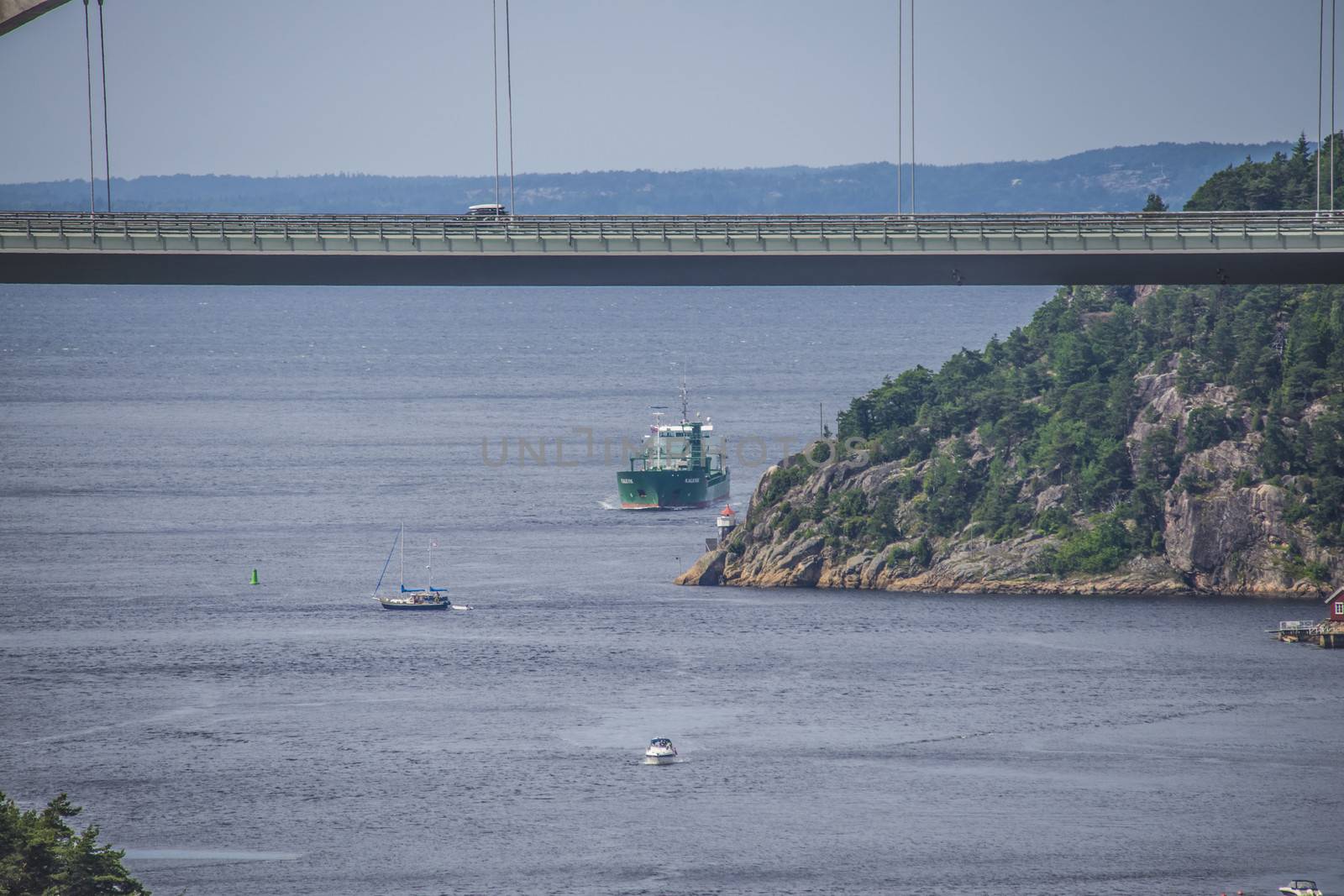 cargo ship in ringdalsfjord by steirus