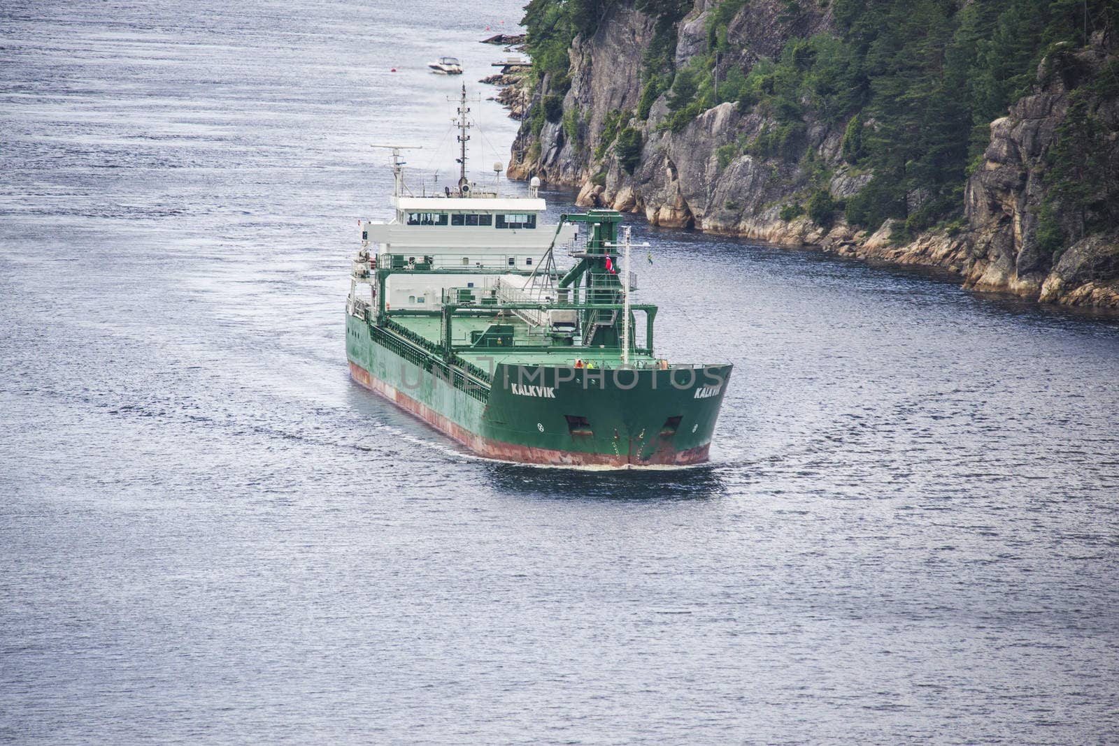 cargo ship in ringdalsfjord by steirus