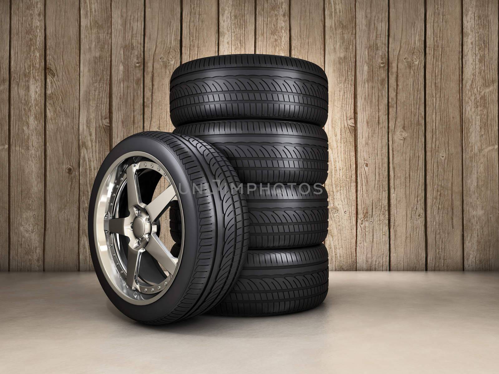 Wheels background by dynamicfoto