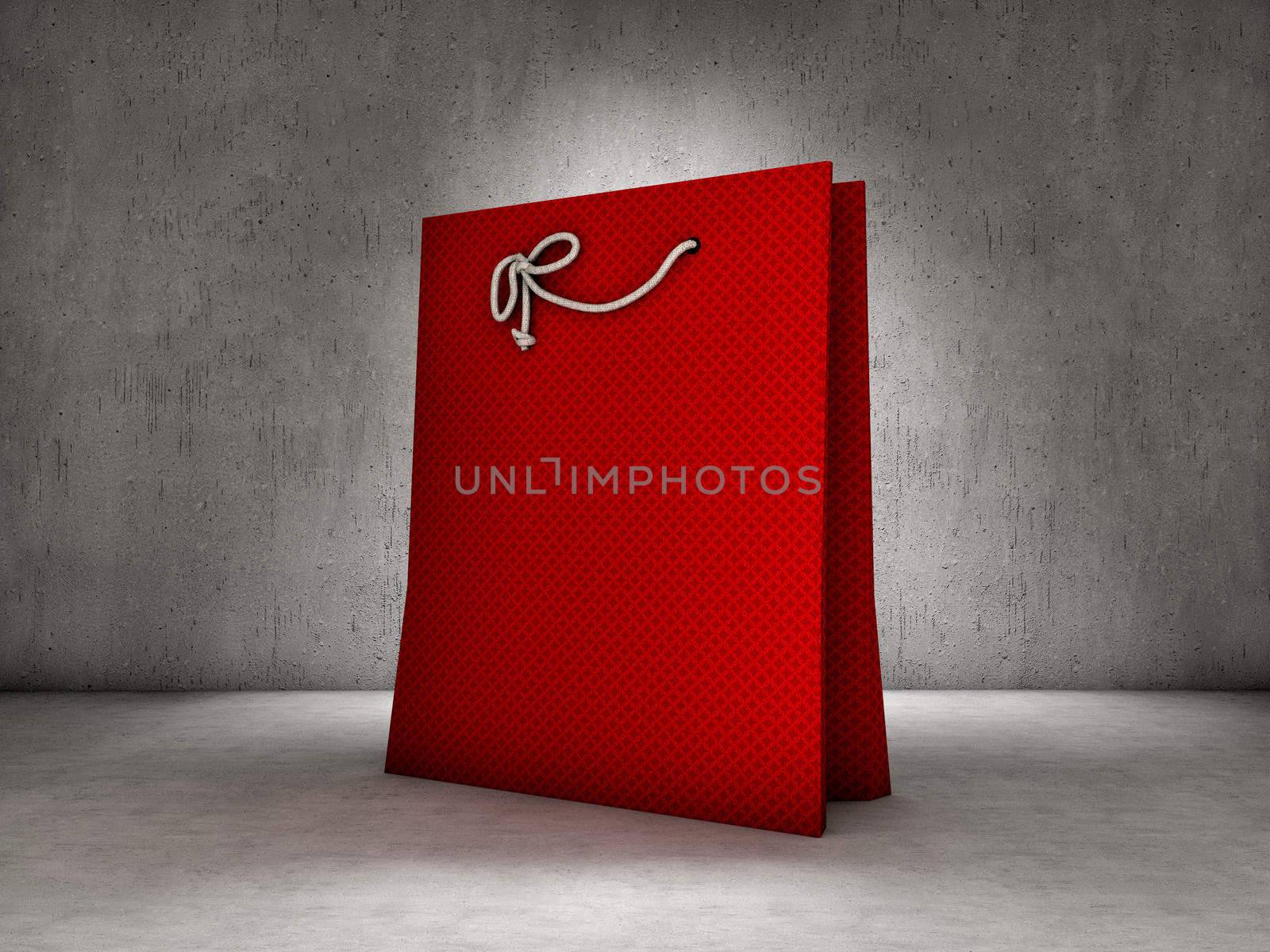 Red shopping bag by dynamicfoto