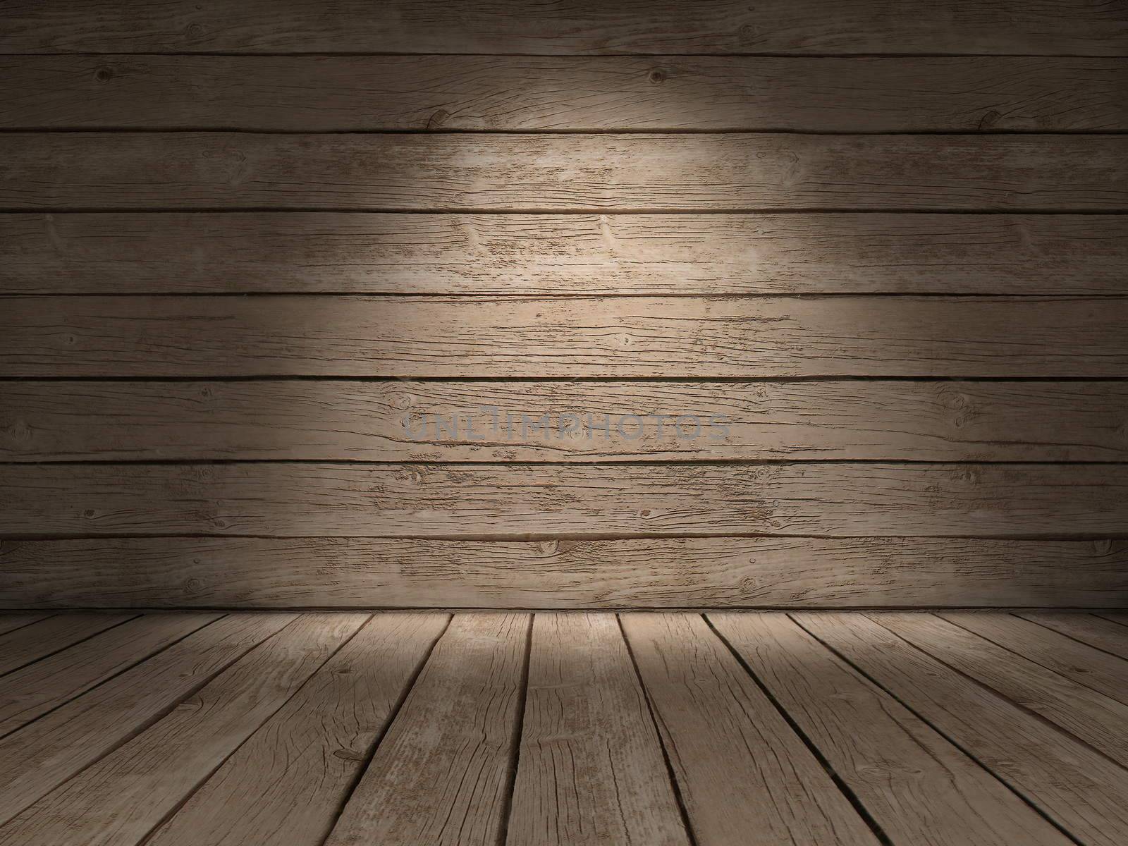 Wood wall and floor by dynamicfoto