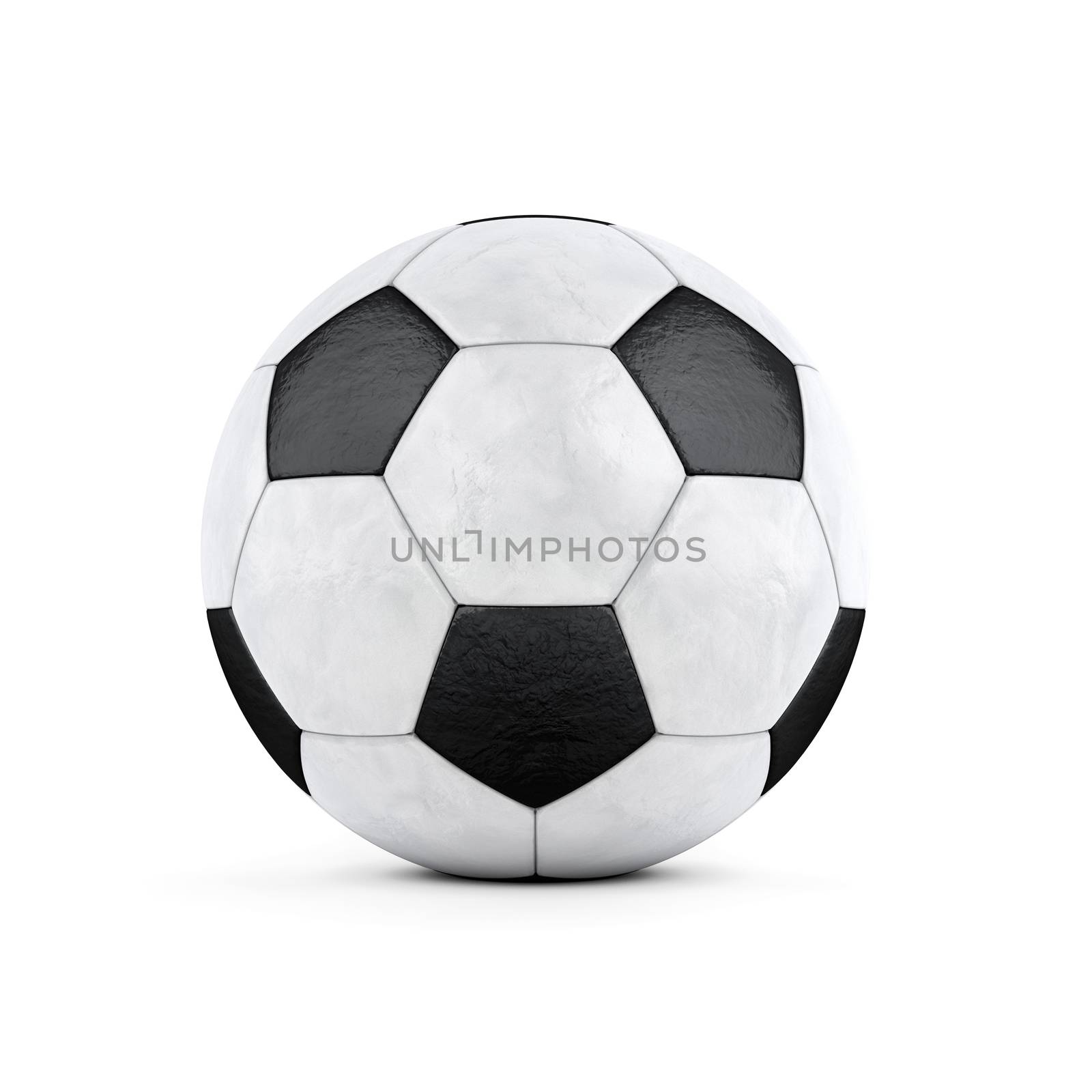 Football black and white isolated on white