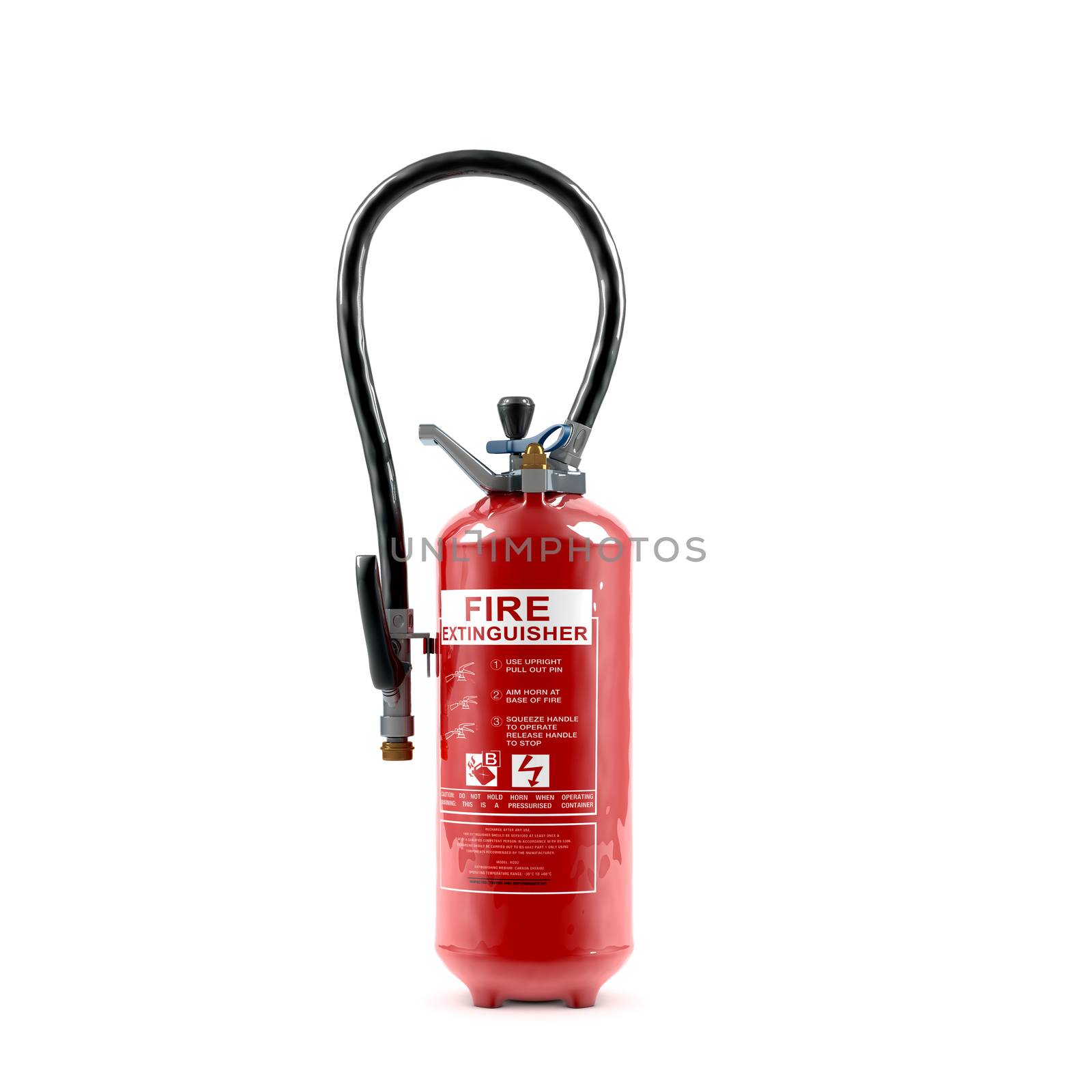 Extinguisher on white by dynamicfoto