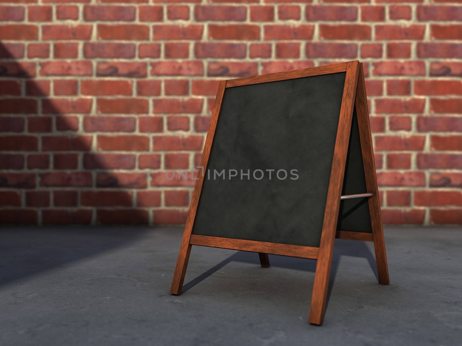 Blackboard on street by dynamicfoto