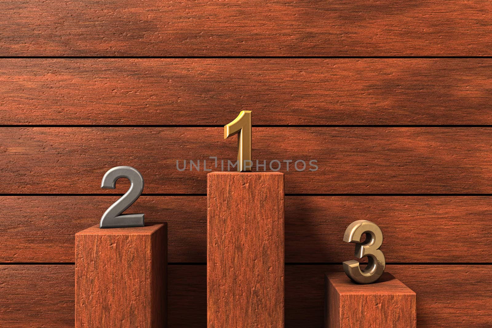 Podium background made on wood