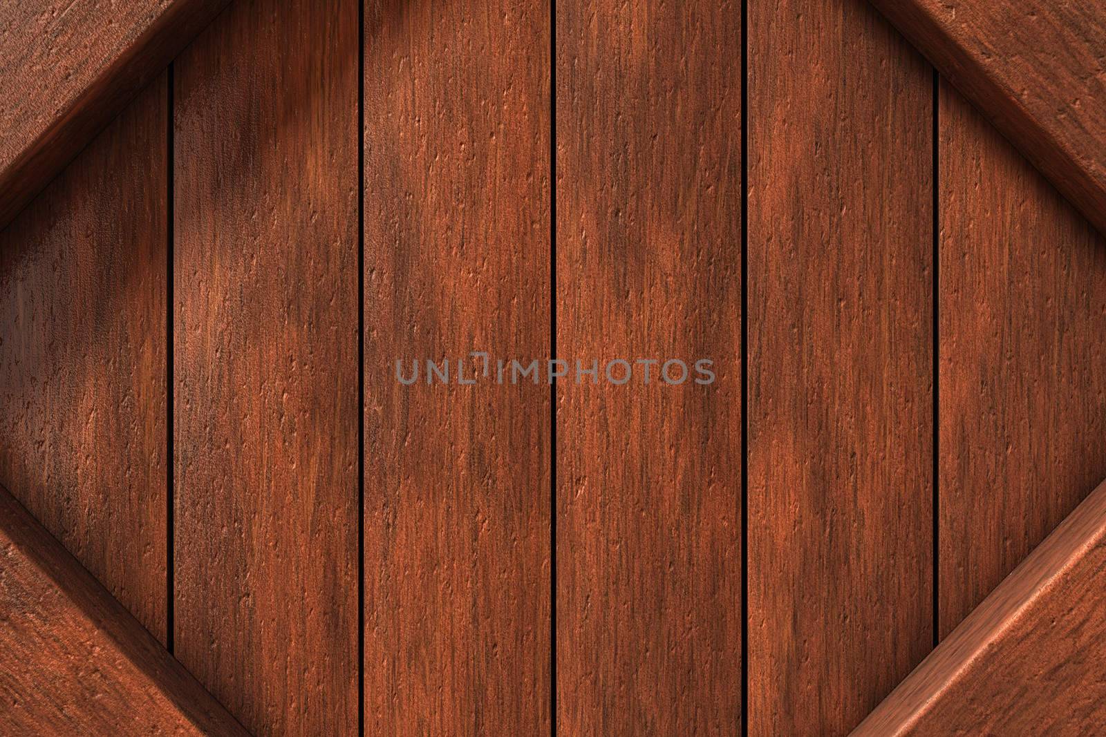 Natural brown wood frame background