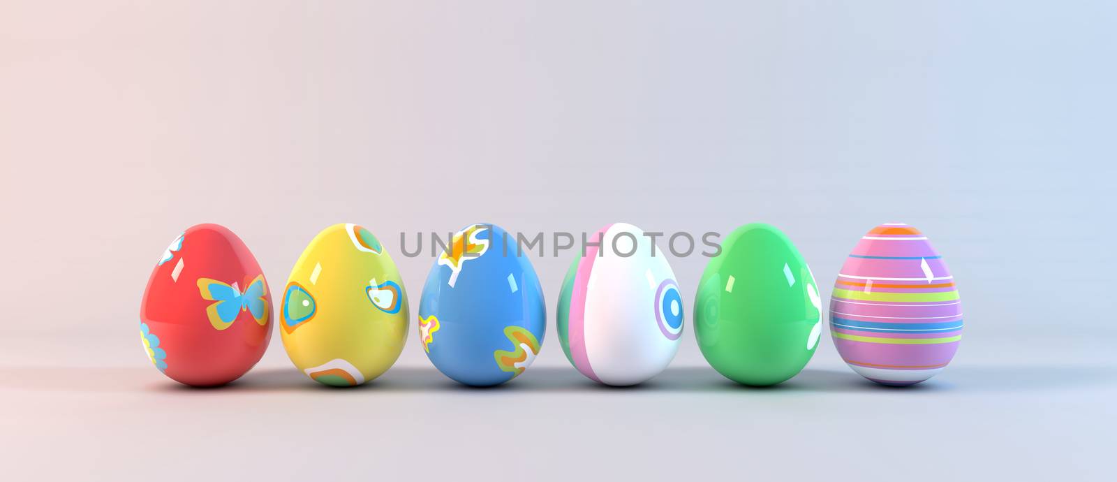 Easter Eggs on white by dynamicfoto