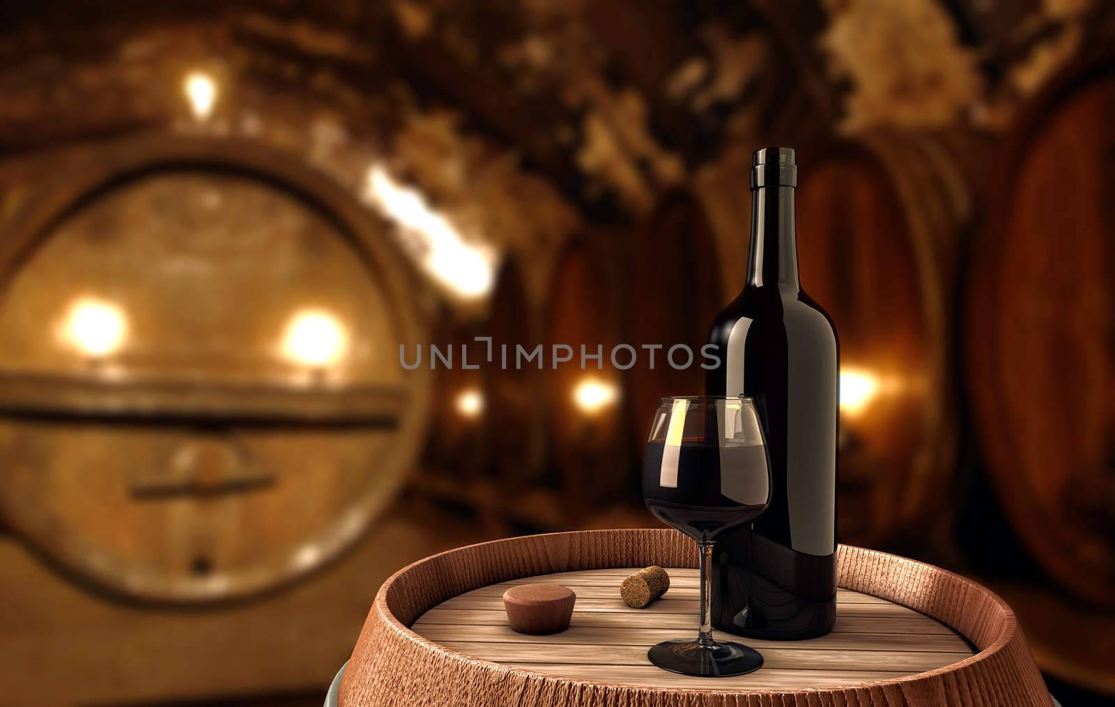 Wine background by dynamicfoto