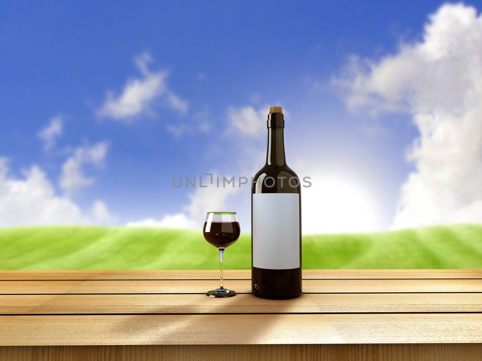 Wine bottle by dynamicfoto