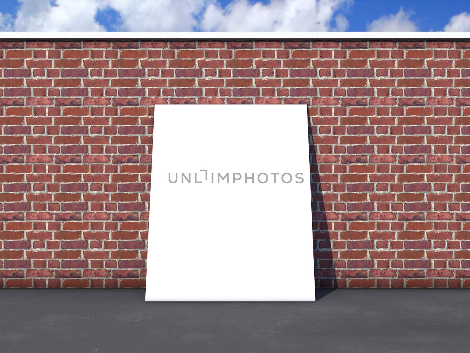Card on brick wall by dynamicfoto