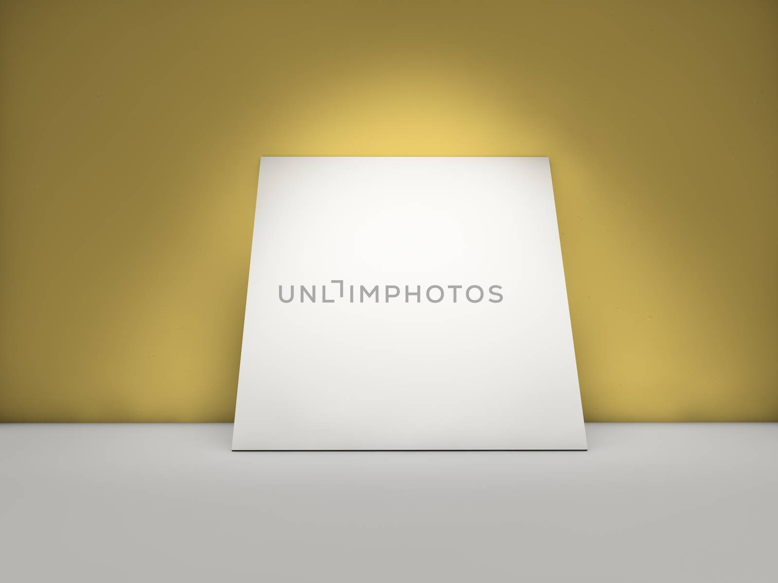 Yellow wall with card by dynamicfoto