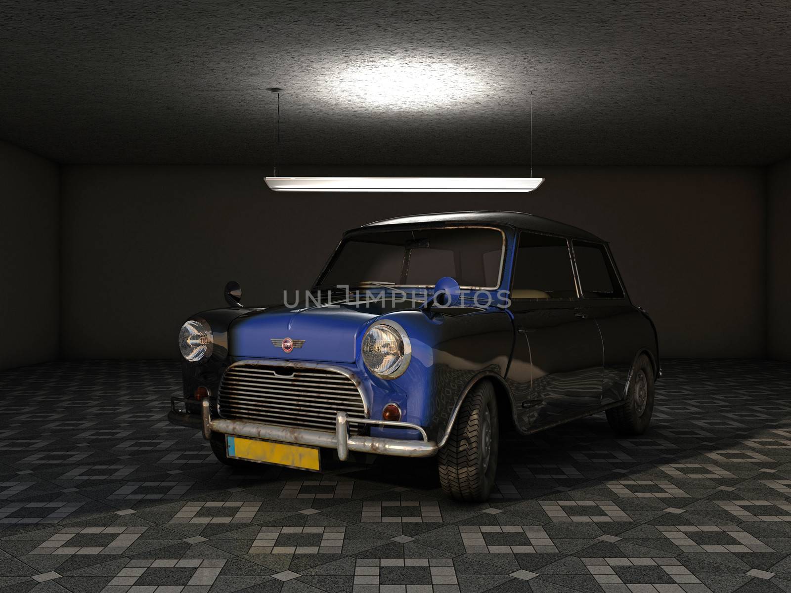 Mini in the garage by dynamicfoto