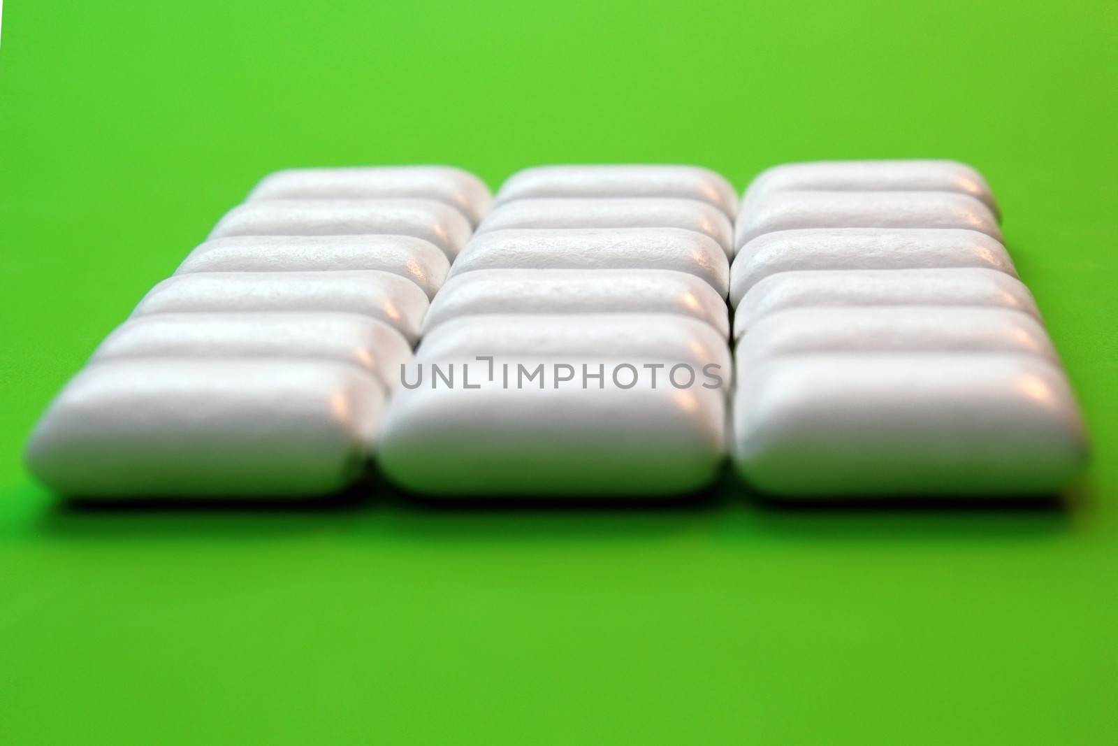 Chewing gum aligned by dynamicfoto