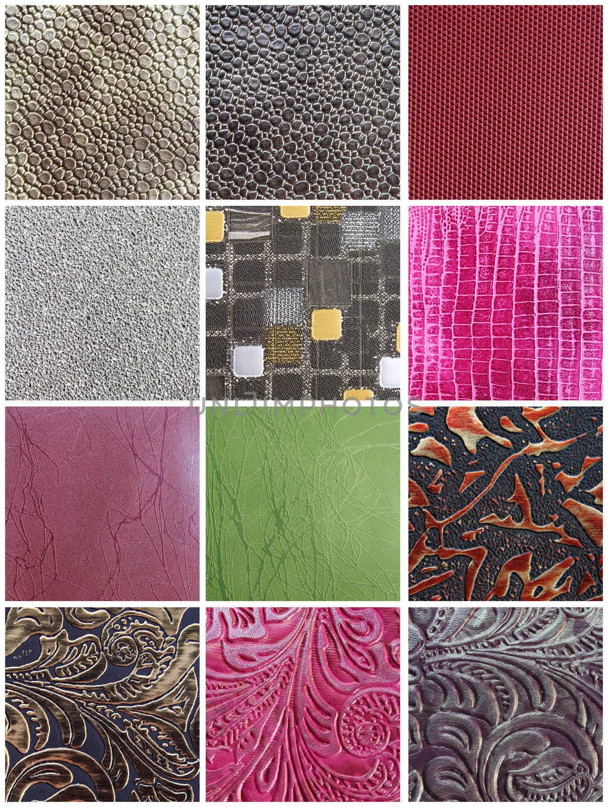 Group of twelve textures in full size each