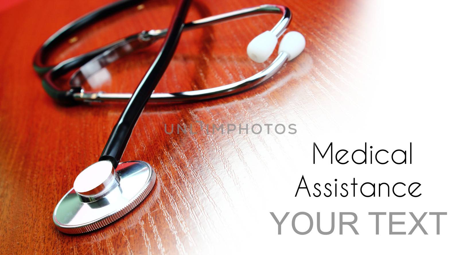 Stethoscope on the doctor desk