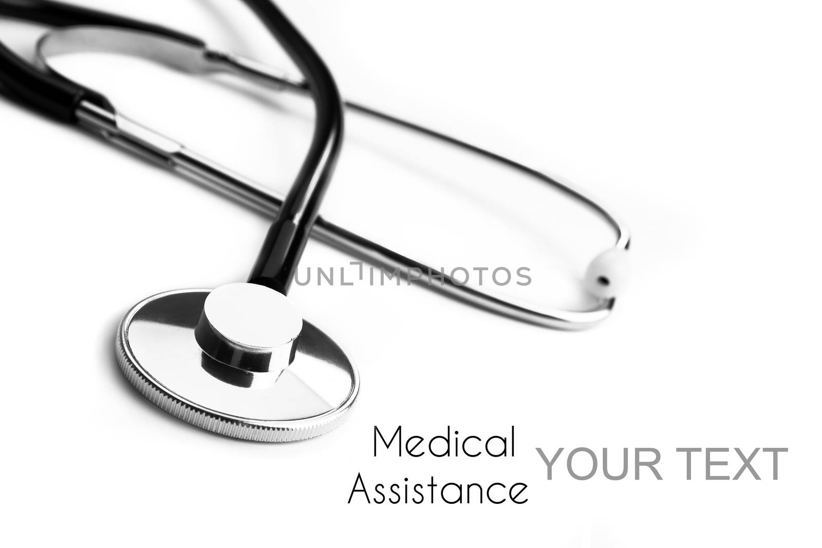 Stethoscope background for medical assistance