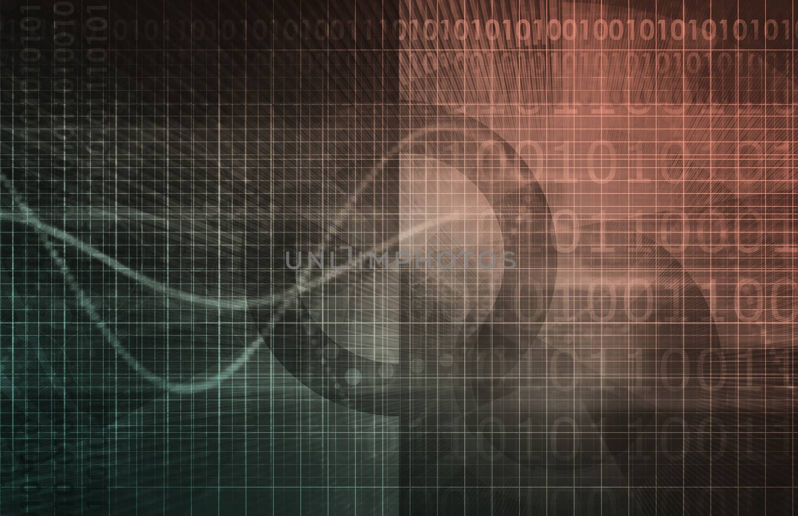 DNA Research of Science Genetic Data Background