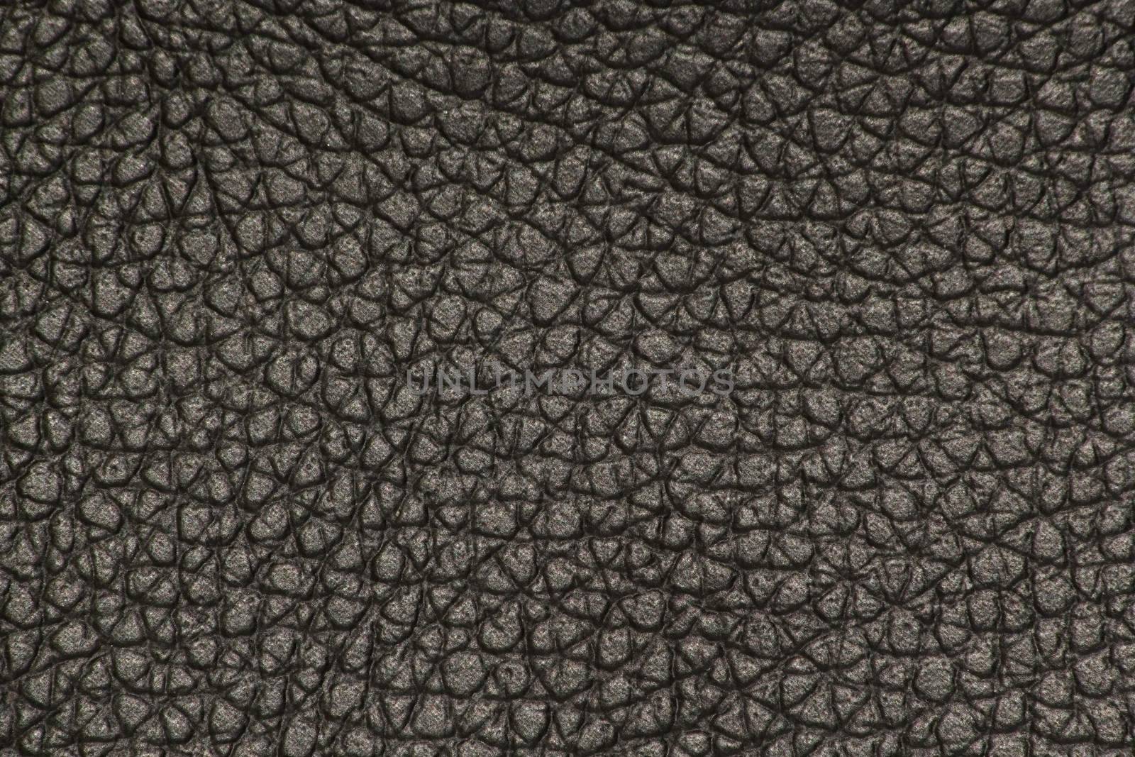 Extreme closeup of black leather.