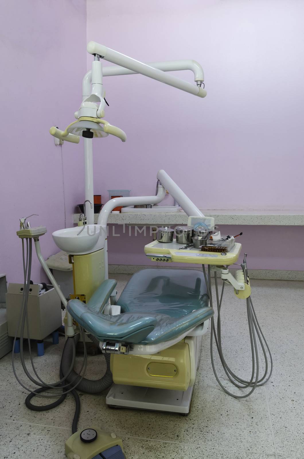 Dental office, equipment, include chair, water, drill etc