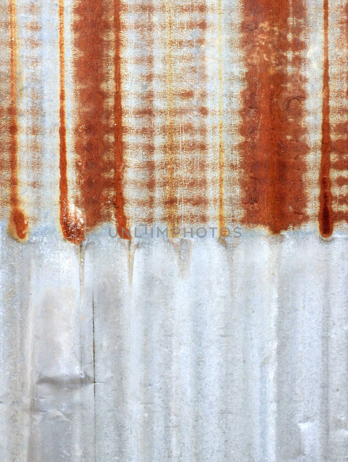 A rusty corrugated iron metal texture by nuchylee