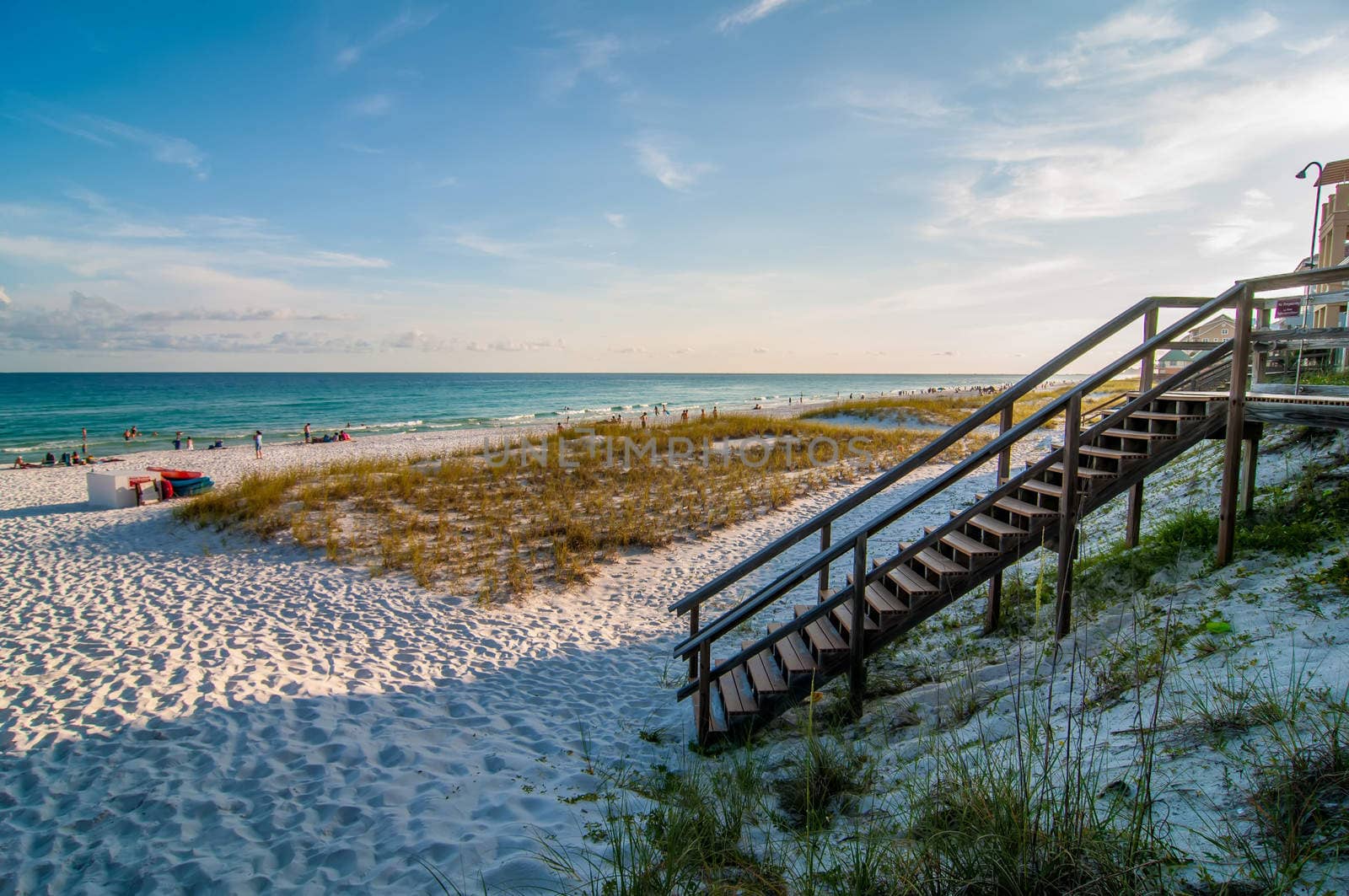 sand, sky and water beach scene by digidreamgrafix