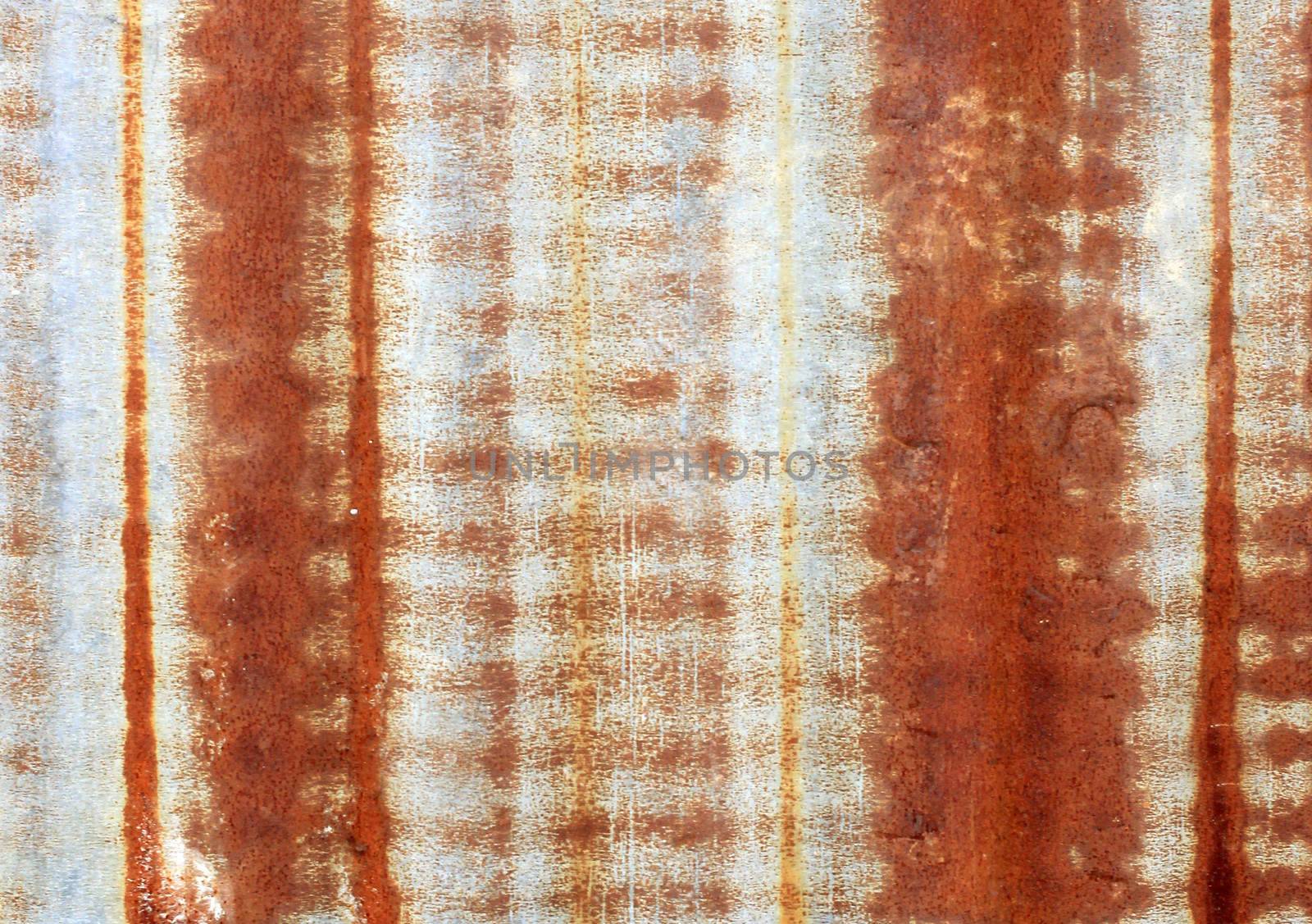 A rusty corrugated iron metal texture