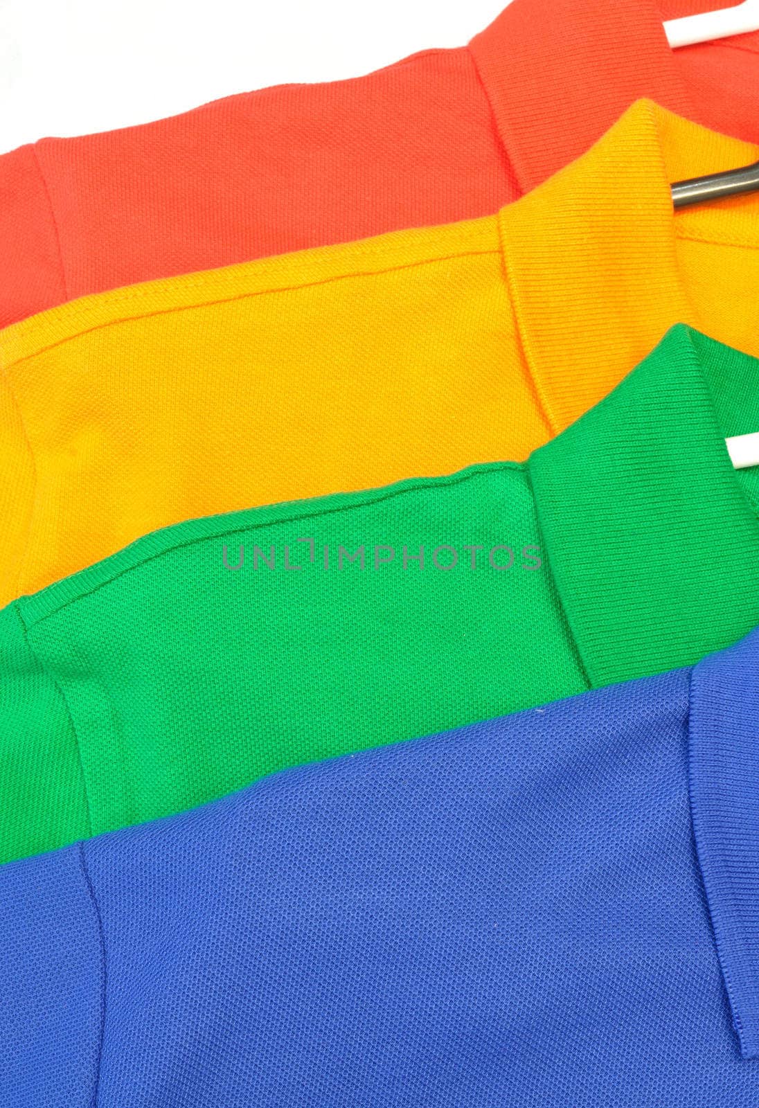 Stack of Colorful t-shirt