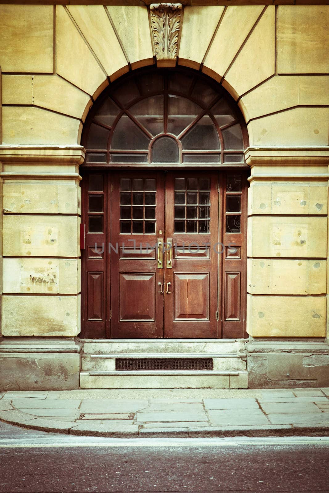 Double wooden door in a London building