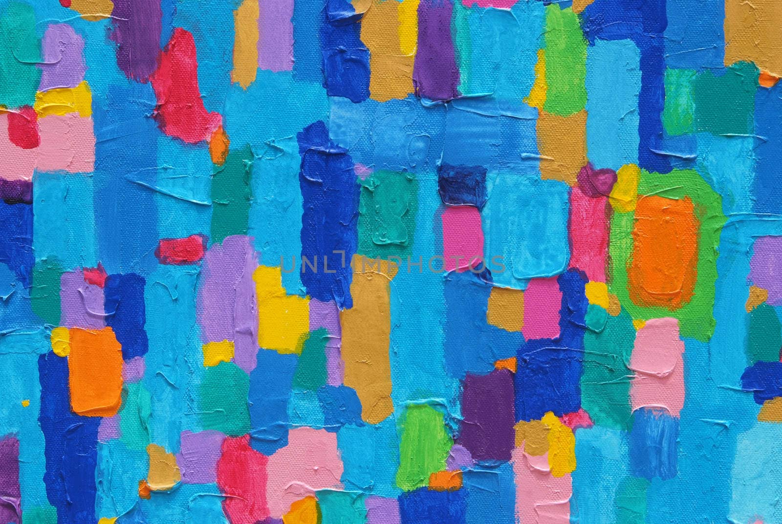 "Blue Land 2013" Texture, background and Colorful Image of an original Abstract Painting on Canvas 