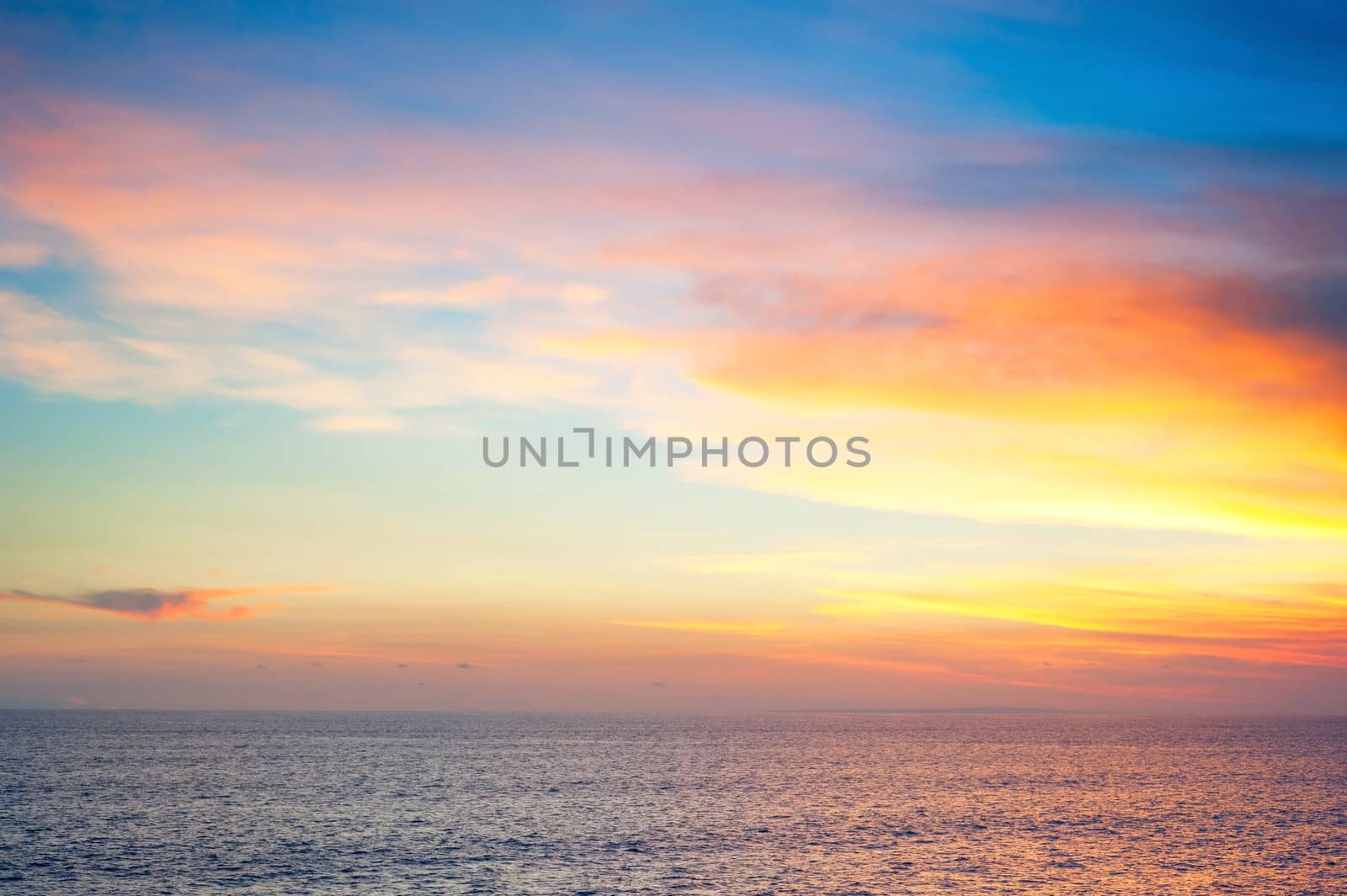 Beautiful sunset on Bali island, Indonesia