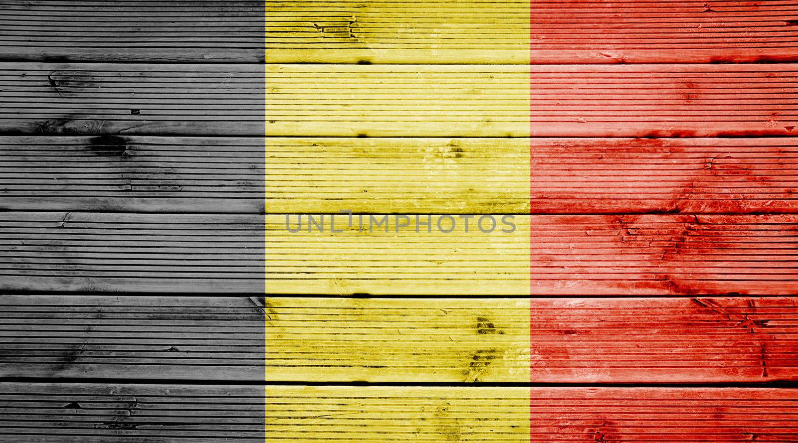 Wood texture background with colors of the flag of Belgium by doble.d