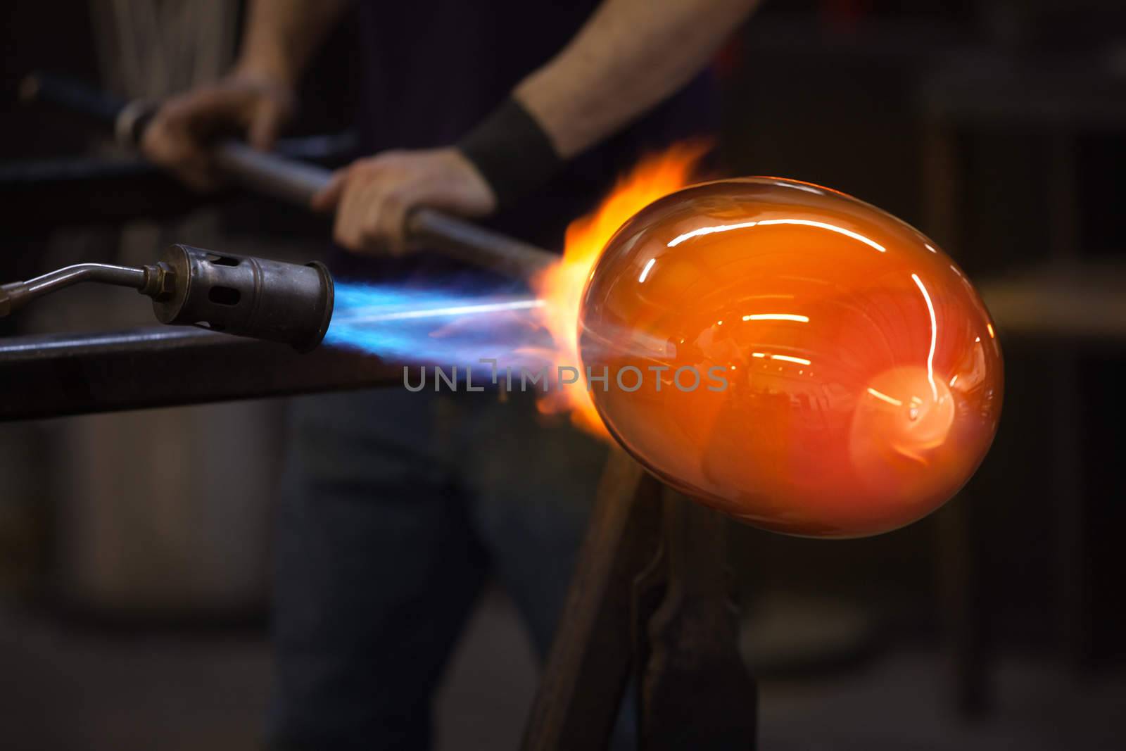 Blowtorch Flames on Glass by Creatista
